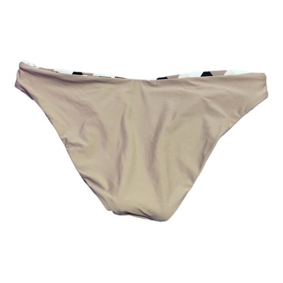REVERSIBLE Khaki Diamond Bikini Bottoms Size M - Picture 3 of 4